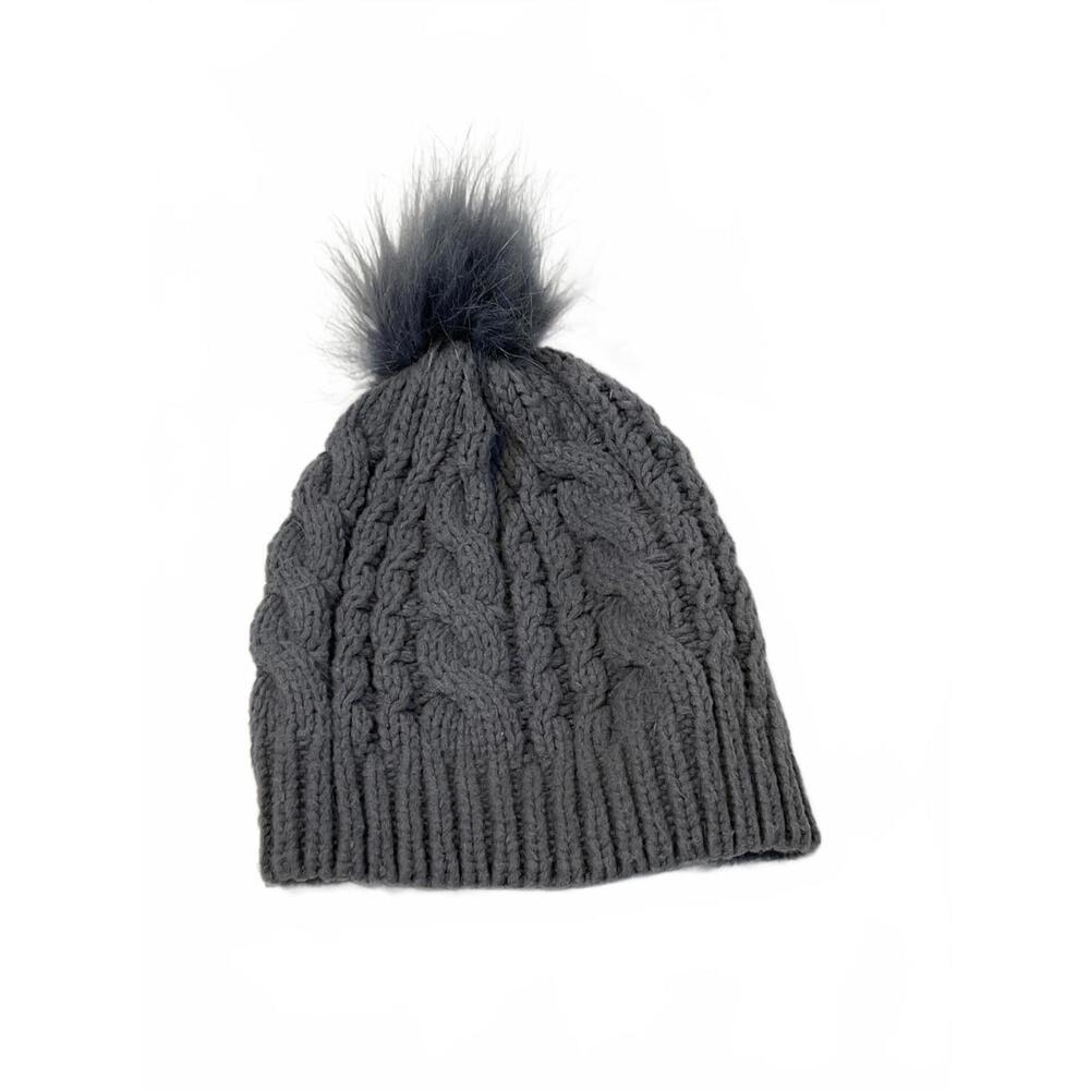 Cozy Cable Knit Beanie with Pom Pom - Stylish Winter Hat